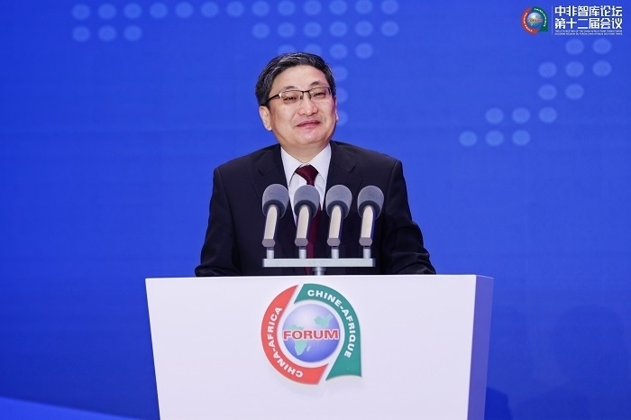 中國政府非洲事務(wù)特別代表劉豫錫在中非智庫論壇第十二屆會議開幕式上發(fā)表致辭。浙江師范大學非洲研究院供圖