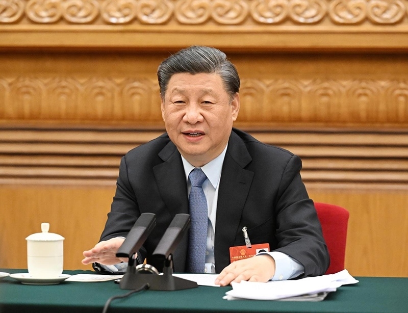 2023年3月5日，習(xí)近平總書記參加他所在的十四屆全國人大一次會議江蘇代表團審議。