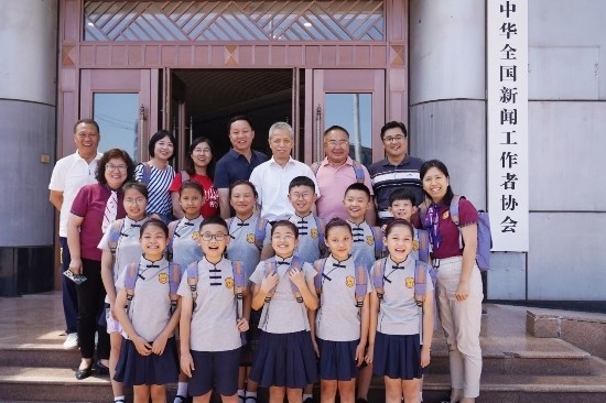 文縣東壩童聲合唱團(tuán)的孩子們在中國記協(xié)。