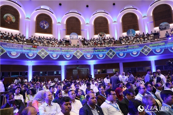 7月13日，達舍爾甘地污水處理廠項目竣工典禮舉行。人民網(wǎng)記者 孫廣勇攝