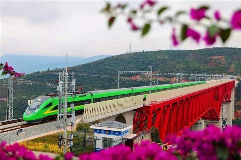 中老鐵路。昆明鐵路局供圖