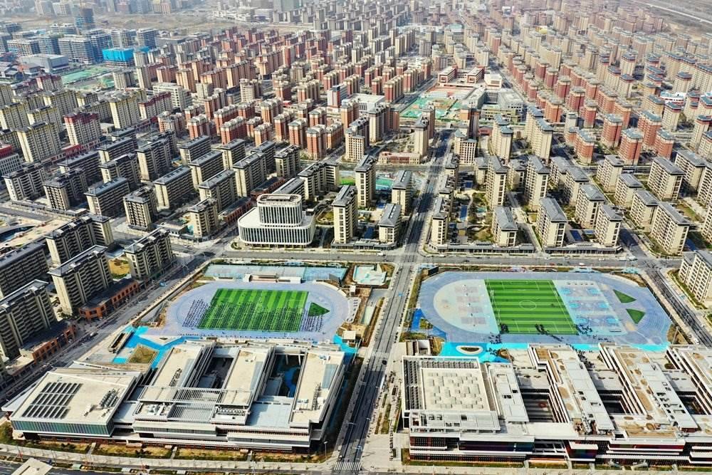 這是雄安新區(qū)容東片區(qū)（2023年3月24日攝，無(wú)人機(jī)照片）。新華社記者 牟宇 攝