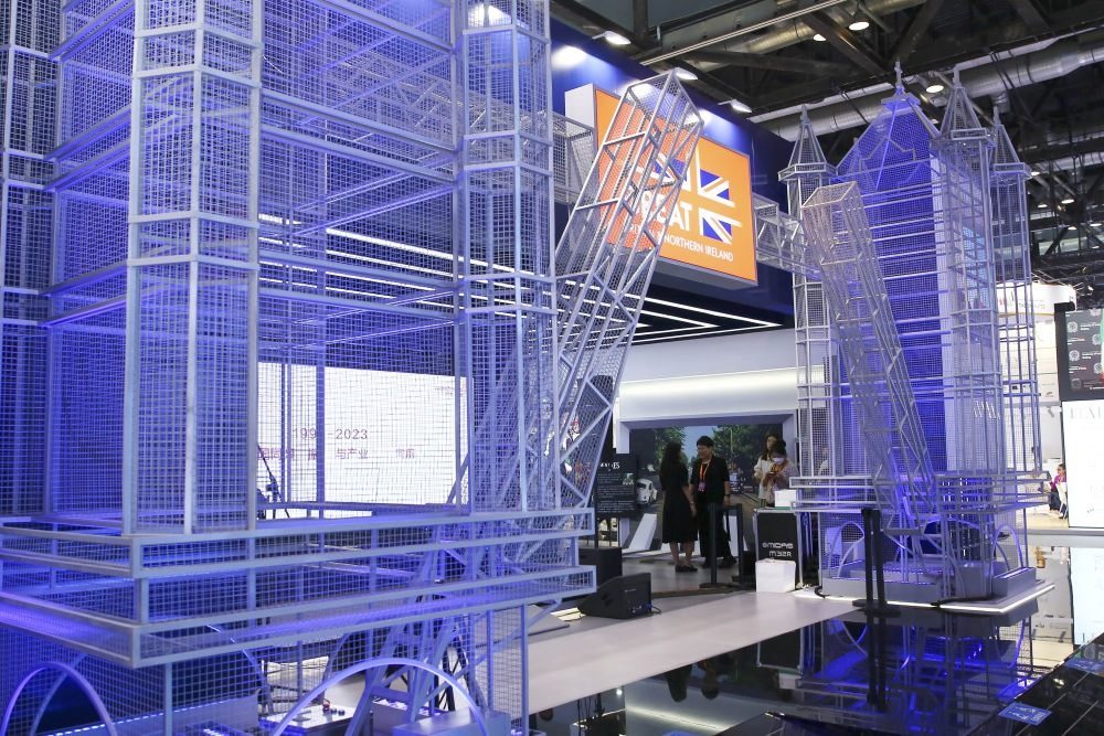 這是9月3日在國家會議中心綜合展區(qū)拍攝的英國展館。新華社記者 孫瑋彤 攝