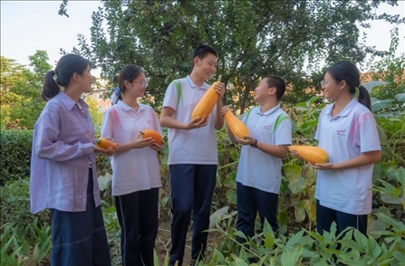 密云區(qū)第五中學(xué)豐收節(jié)活動(dòng)。北京市教委供圖