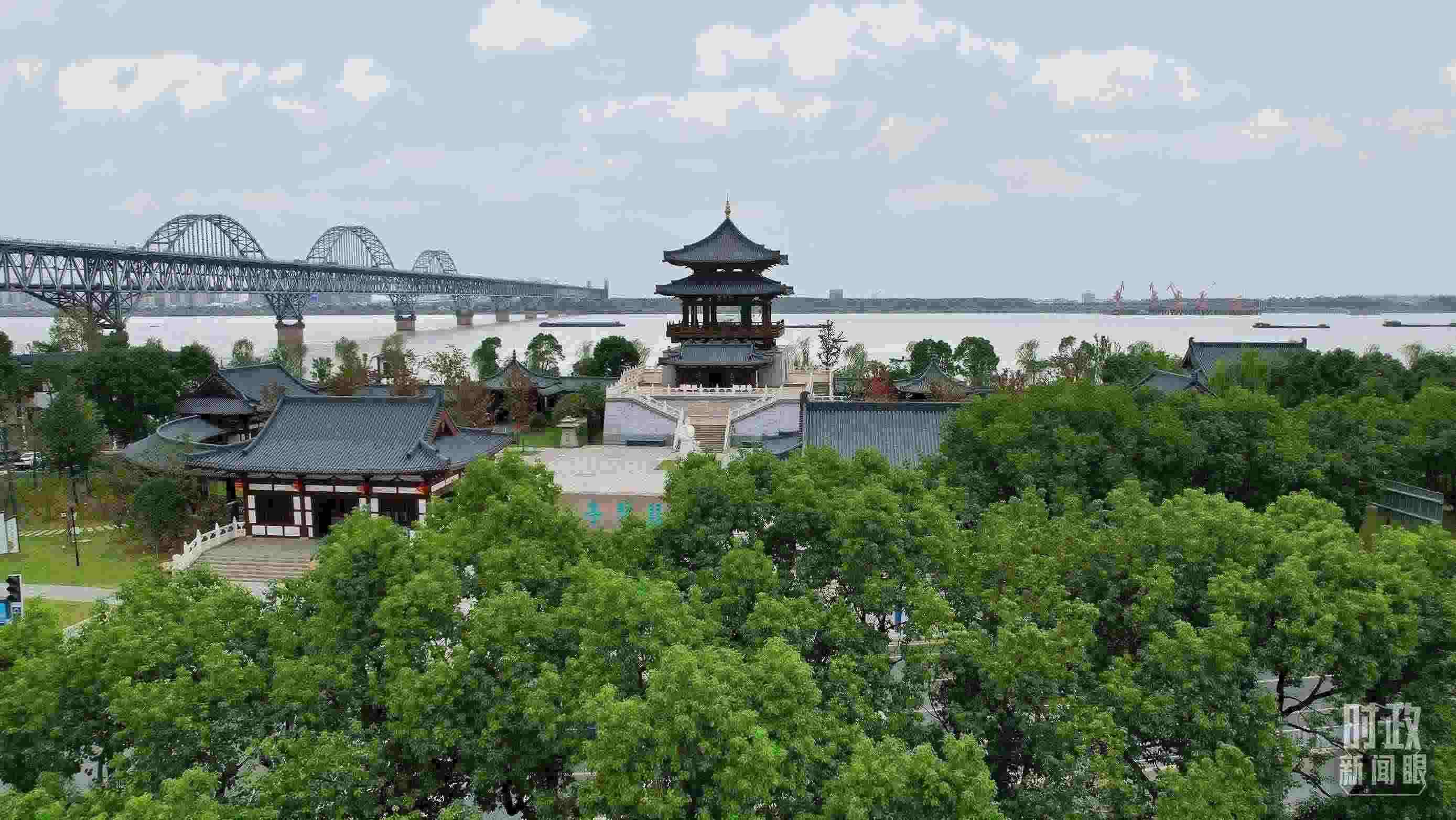 △長江國家文化公園九江城區(qū)段。（總臺記者劉陽拍攝）