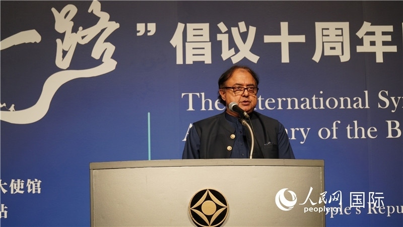 巴基斯坦駐日大使塔拉爾發(fā)言。人民網(wǎng) 蔣曉辰攝