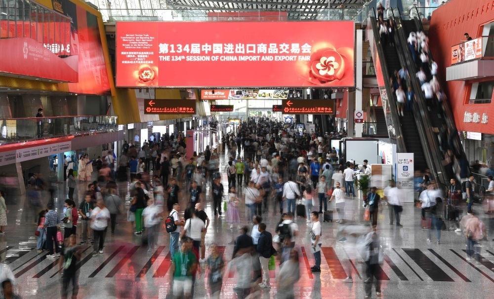 這是2023年10月15日拍攝的第134屆廣交會(huì)現(xiàn)場(chǎng)。新華社記者 鄧華 攝