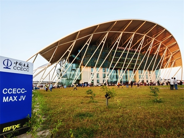 孟加拉國建筑面積最大鐵路車站——科考斯巴扎車站。中國土木工程集團(tuán)有限公司供圖