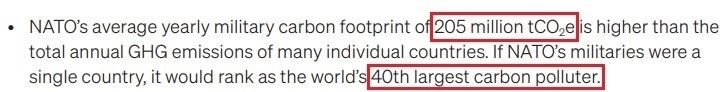 看看北約的“碳足跡”，就知道西方的氣候承諾有多扯