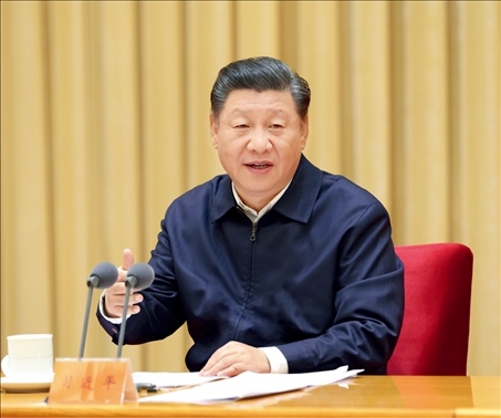 2020年11月16日至17日，中央全面依法治國(guó)工作會(huì)議在北京召開(kāi)。中共中央總書記、國(guó)家主席、中央軍委主席習(xí)近平出席會(huì)議并發(fā)表重要講話。圖/新華社記者 龐興雷 攝