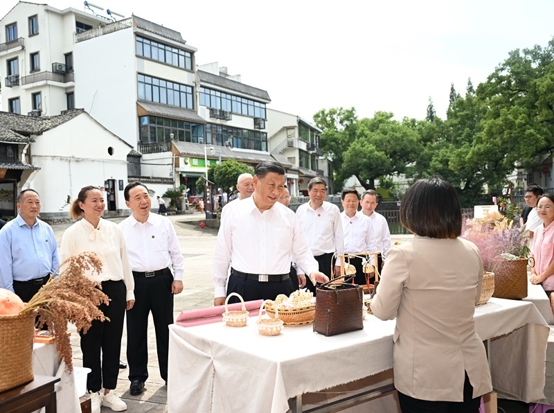 2023年9月20日，習(xí)近平在金華市義烏市后宅街道李祖村考察。