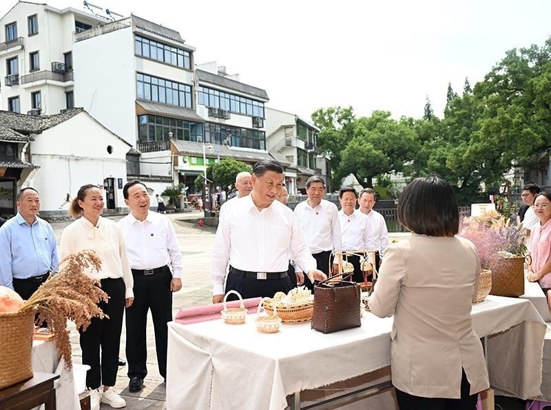 2023年9月20日，習(xí)近平總書記在浙江金華市義烏市后宅街道李祖村考察。