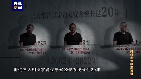 △李文喜、薛恒、王大偉在2021至2022年間先后落馬。