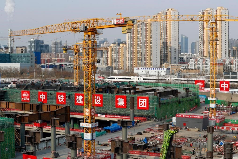 2月2日，北京城市副中心站綜合交通樞紐工程建設現(xiàn)場。新華社記者 李木子 攝