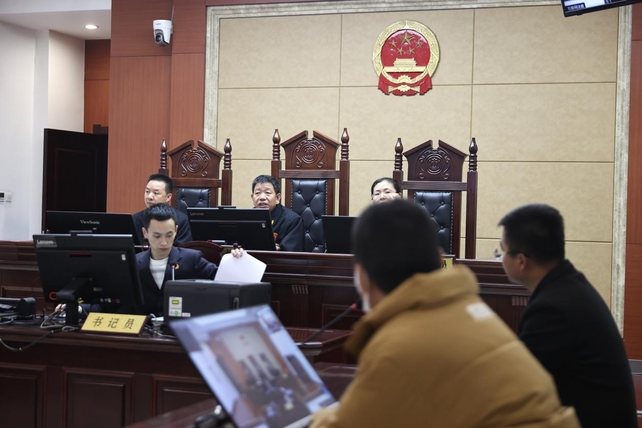 甘肅省高級人民法院審理現(xiàn)場。受訪者供圖