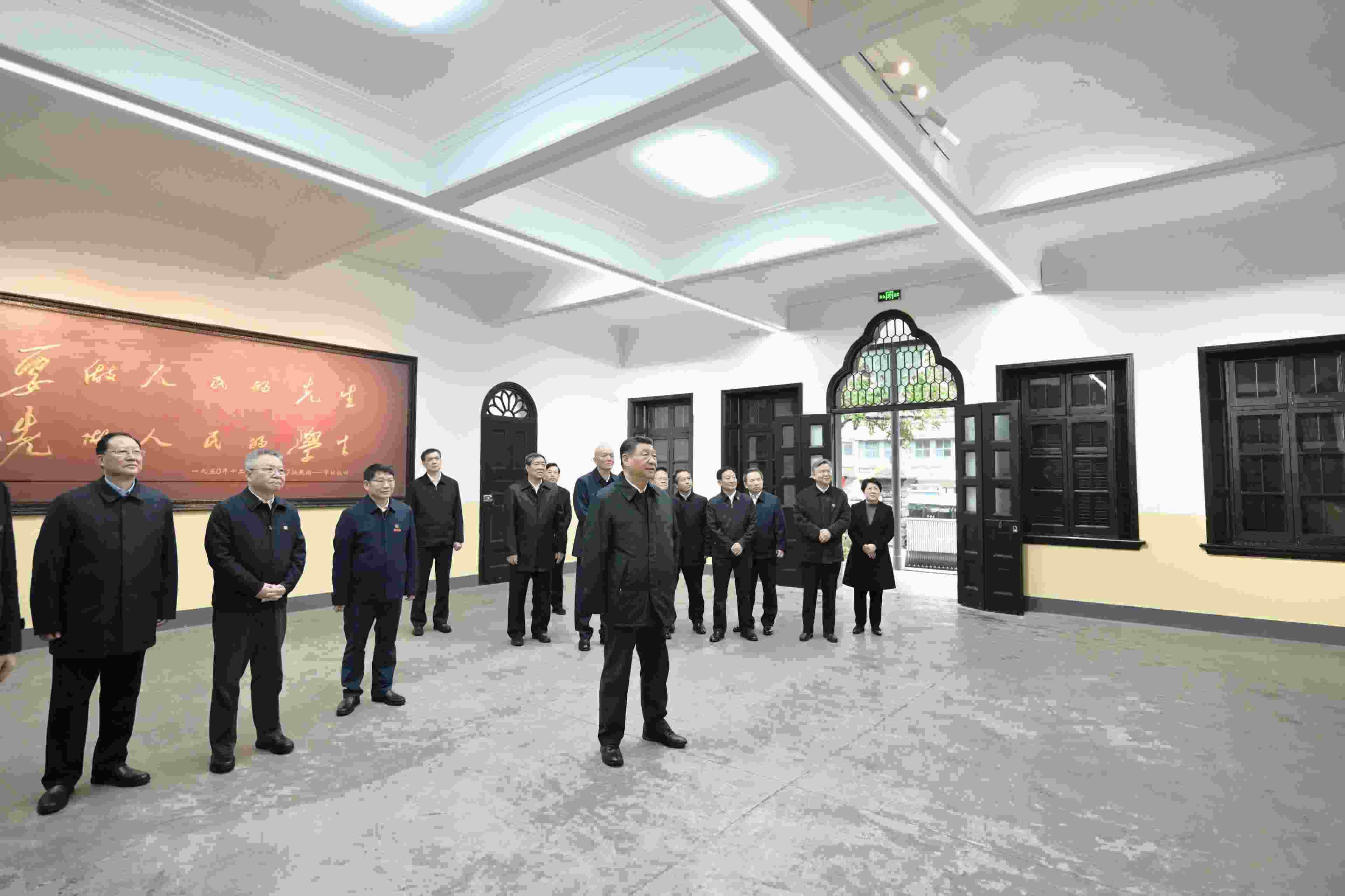 3月18日，習(xí)近平總書記在湖南第一師范學(xué)院（城南書院校區(qū)）考察。