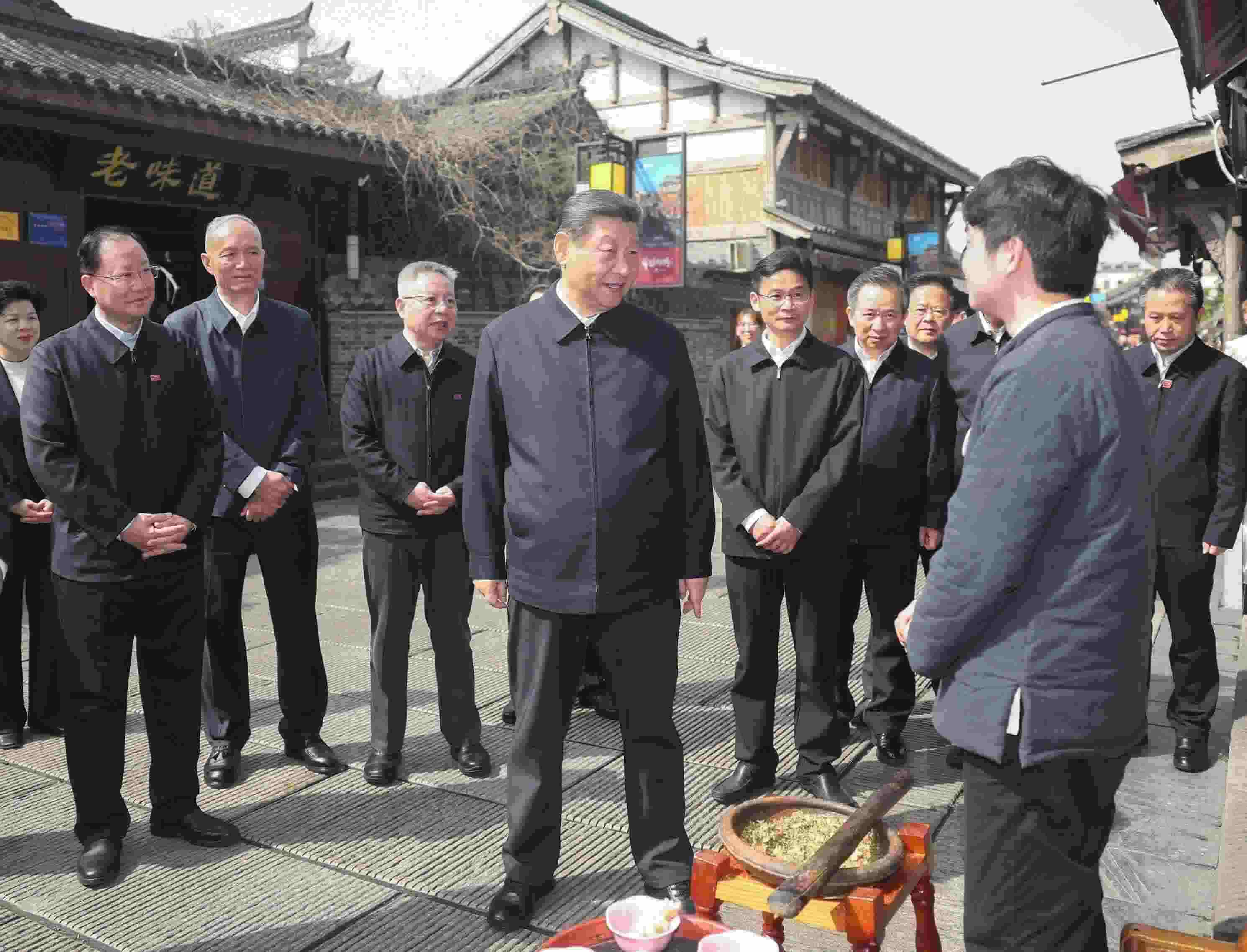 △ 2024年3月19日，習(xí)近平總書記在湖南常德河街考察。
