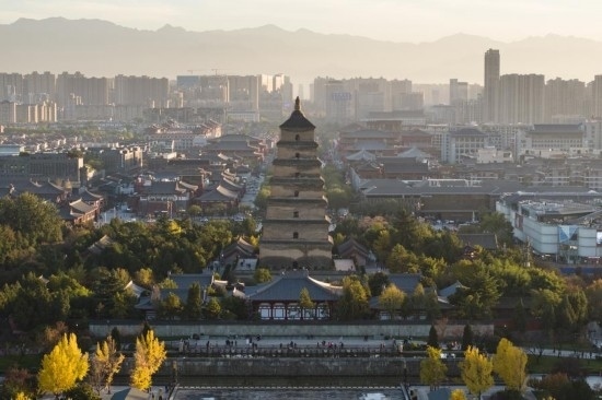 西安大雁塔景色（2023年11月17日攝，無人機(jī)照片）。新華社記者 邵瑞 攝