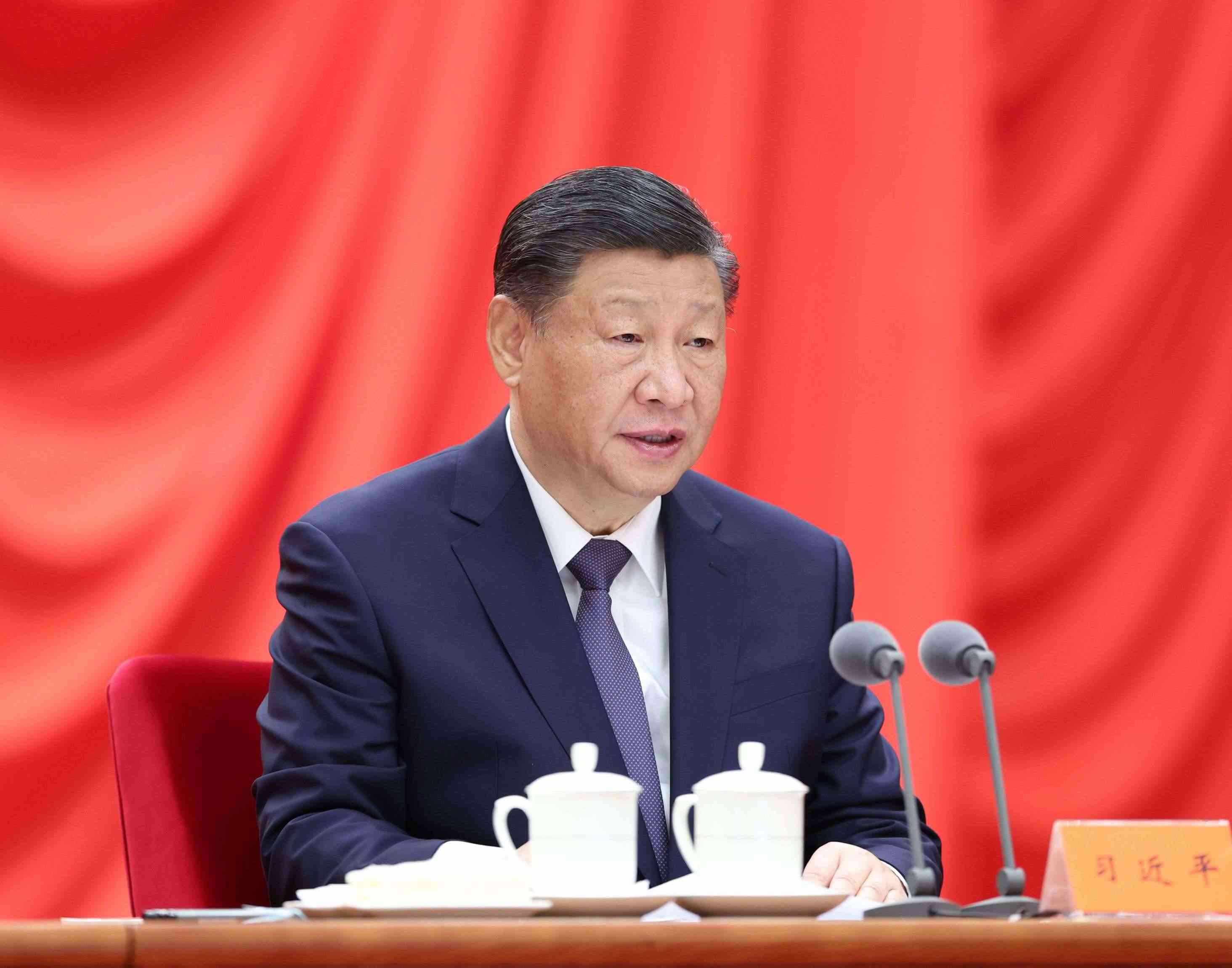 △ 2024年1月8日，習(xí)近平總書記在中國共產(chǎn)黨第二十屆中央紀(jì)律檢查委員會第三次全體會議上發(fā)表重要講話。