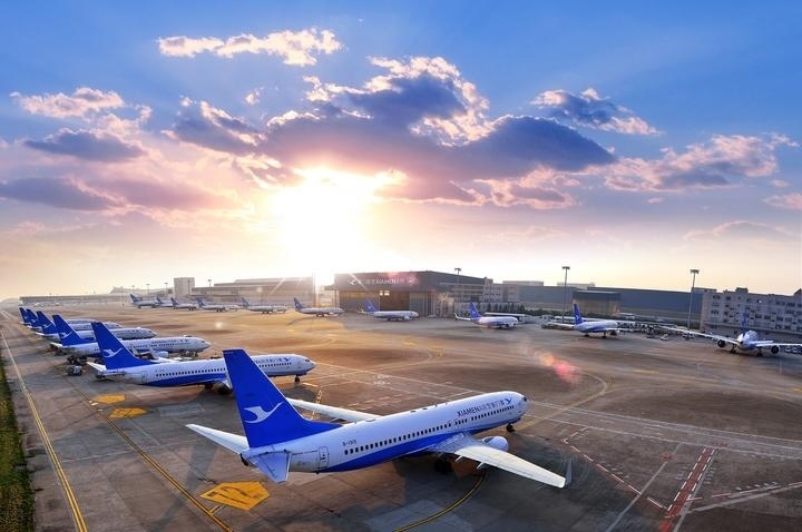 這是如今廈門航空的機(jī)隊(duì)照片。（廈門航空有限公司供圖）
