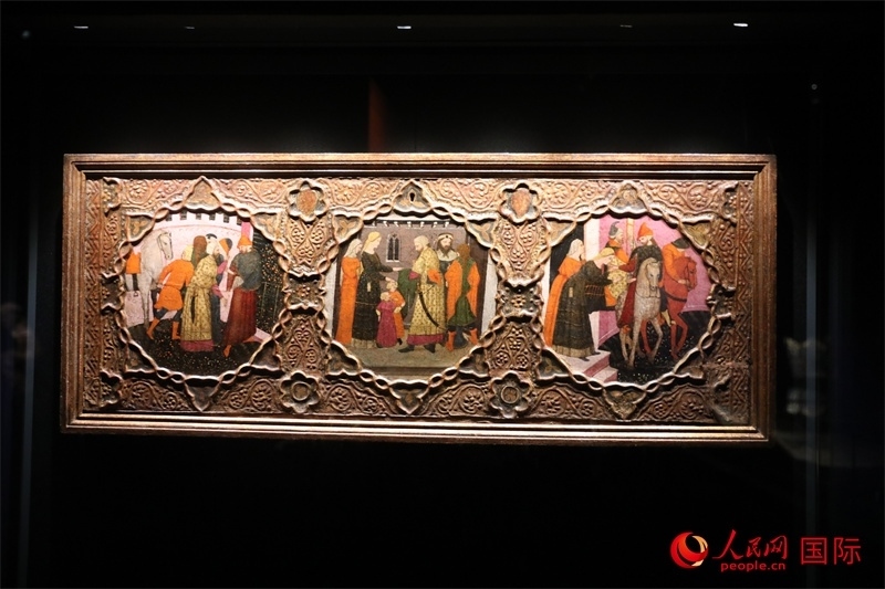 展覽“傳奇之旅：馬可·波羅與絲綢之路上的世界”展品。人民網(wǎng) 殷韜攝