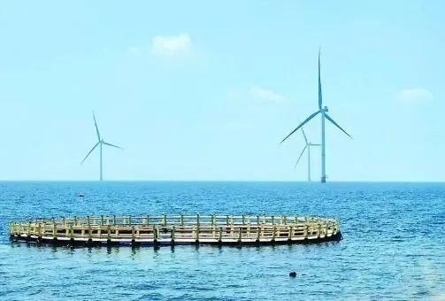 △山東萊州風電項目實現了海上風電和海洋牧場融合發(fā)展。