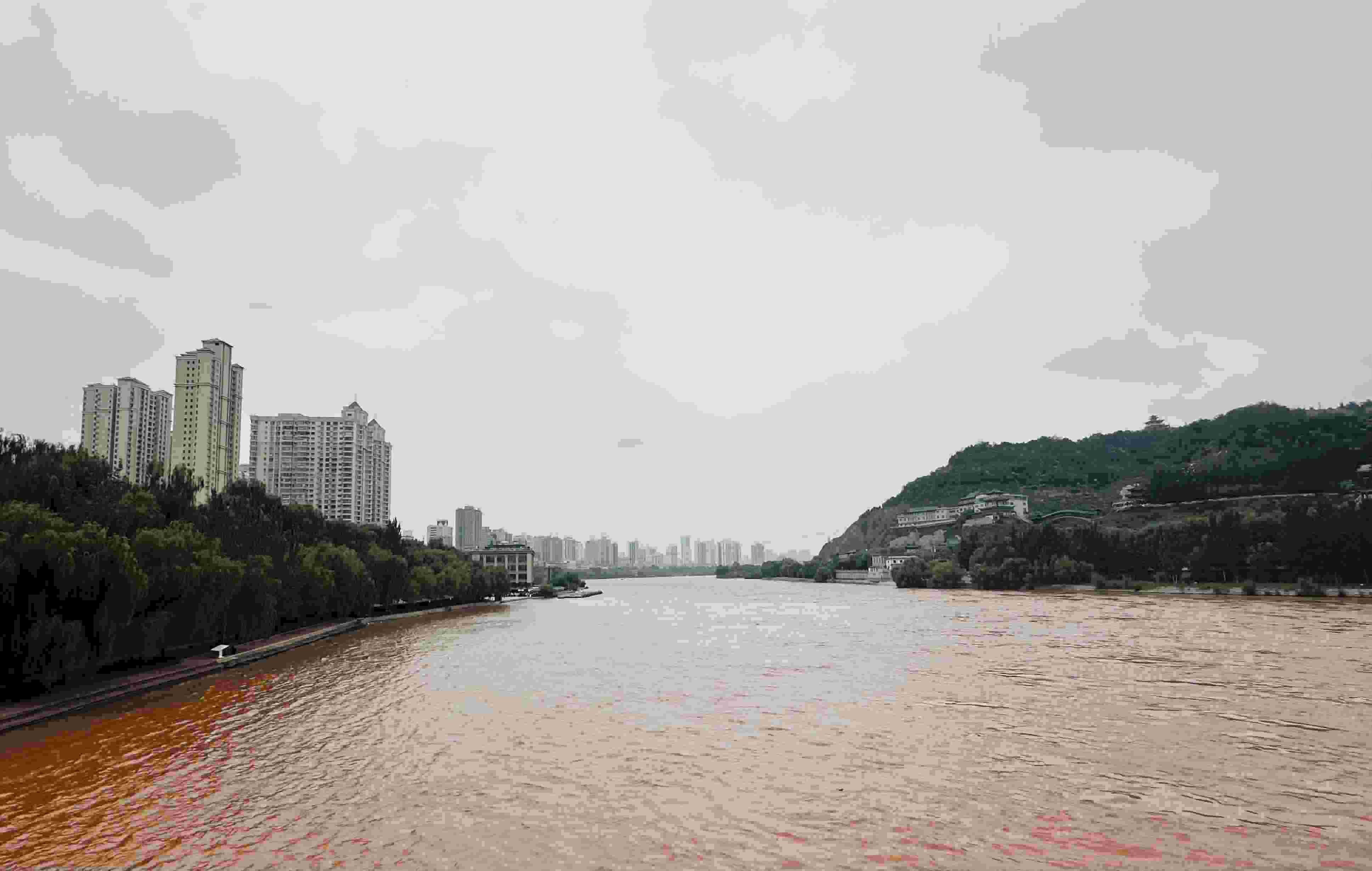 △黃河蘭州段。（總臺央視記者陸泓宇拍攝）