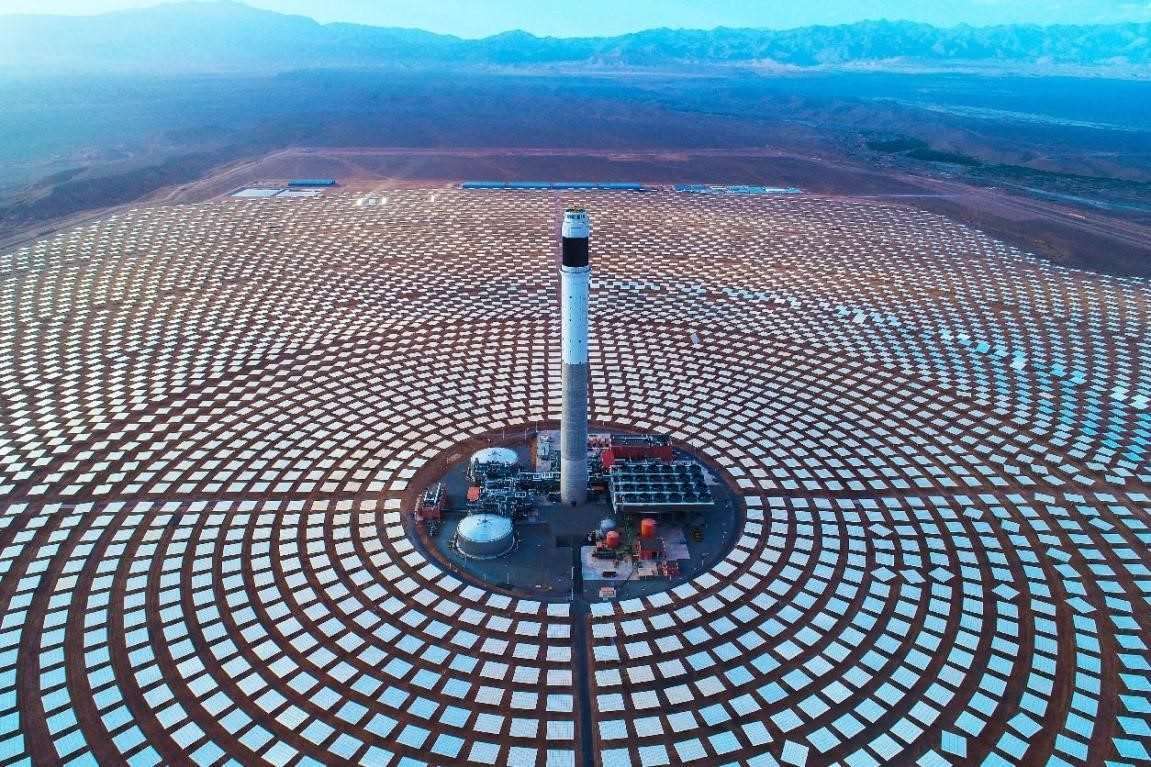 努奧三期光熱電站一景。山東電建三公司供圖