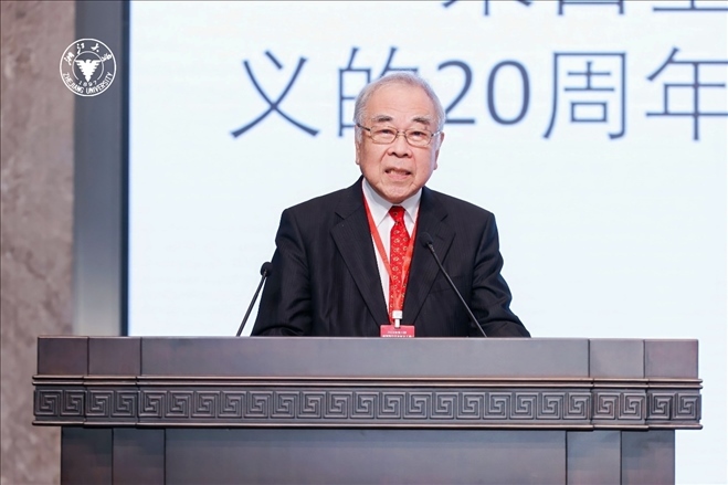 日本科學(xué)協(xié)會(huì)會(huì)長高橋正征致辭。浙江大學(xué)供圖