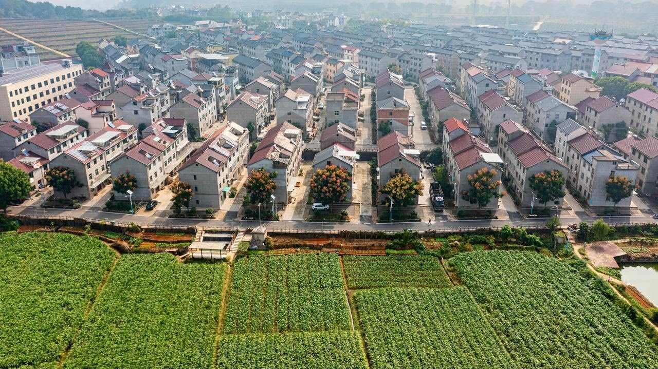 衢州市衢江區(qū)云溪鄉(xiāng)希望新村鳥瞰圖。衢州市衢江區(qū)委宣傳部 供圖