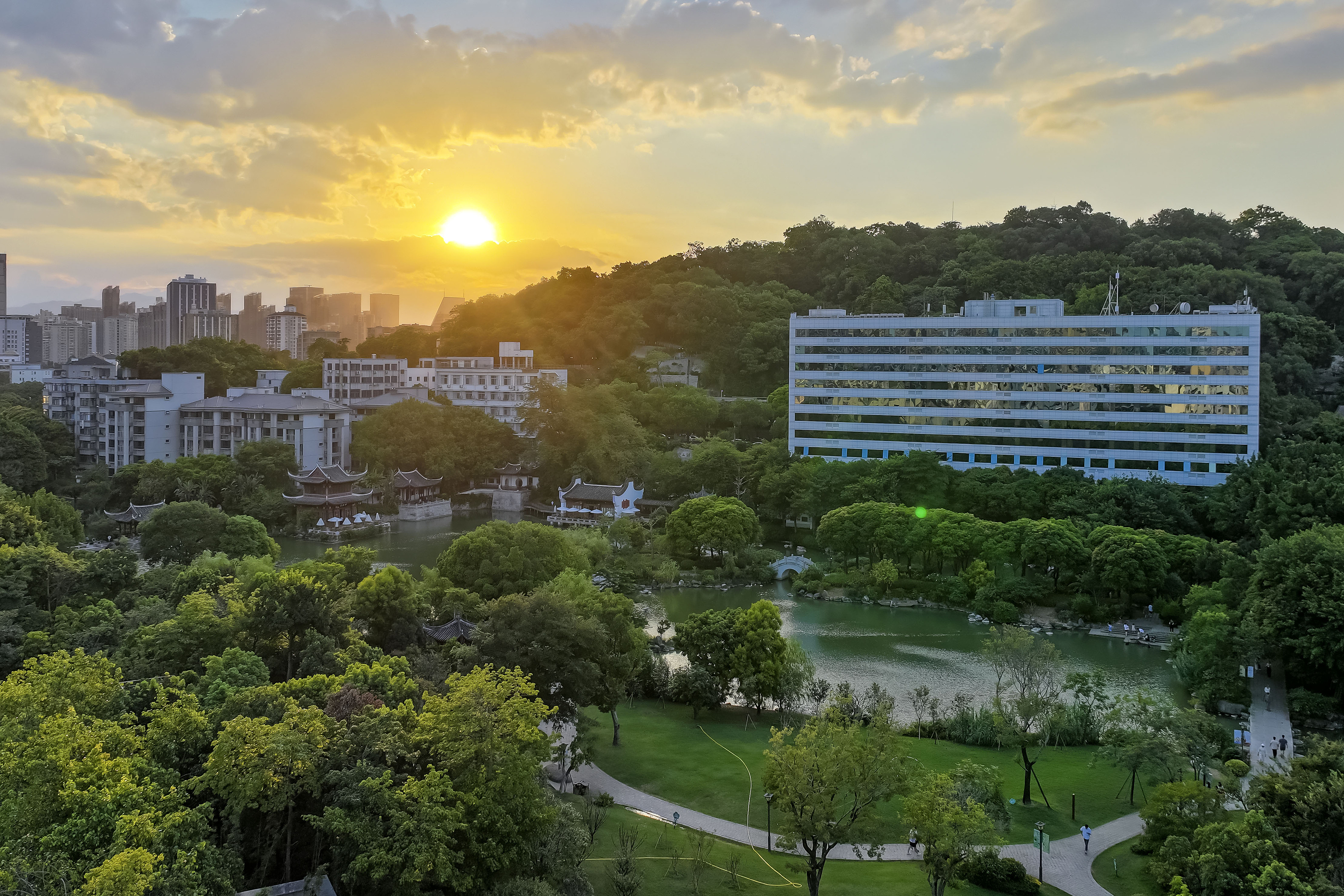2024年7月17日，福州市鼓樓區(qū)黎明湖生態(tài)濕地公園。