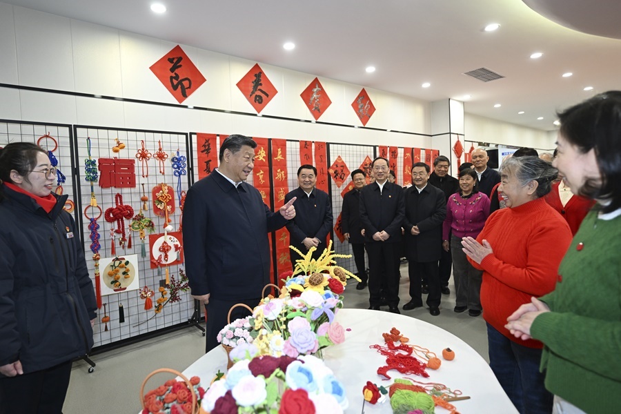 2025年1月23日，習(xí)近平總書記在沈陽大東區(qū)長安街道長安小區(qū)社區(qū)黨群服務(wù)中心考察。